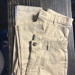 Old navy girls 14 slim skinny khakis 2 pair never worn